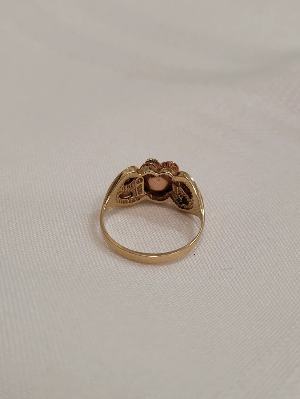 10k Solid Gold Tri Color Rose Ring